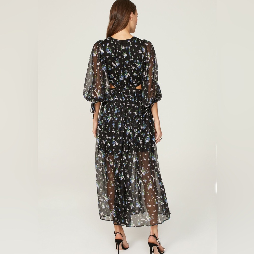 Maje Risof Floral Cutout Maxi Dress - Picture 4 of 16